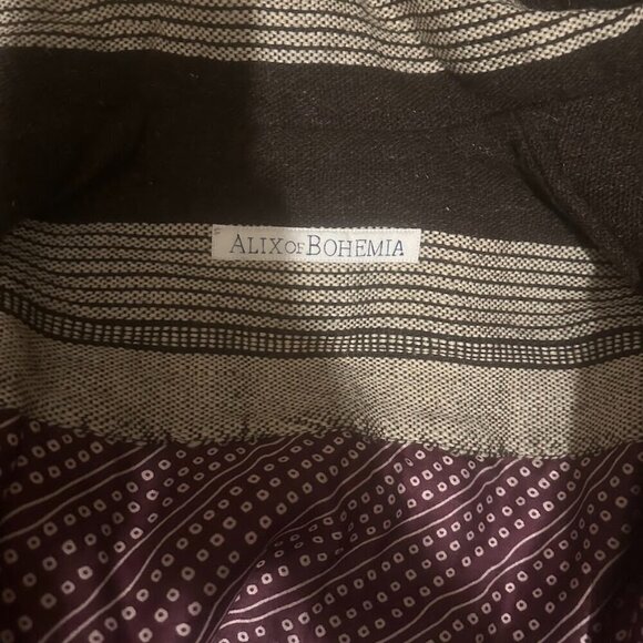 Alix of Bohemia Embroidered Handwoven Brown Blanket Jacket Size XS Western Boho - Picture 13 of 16